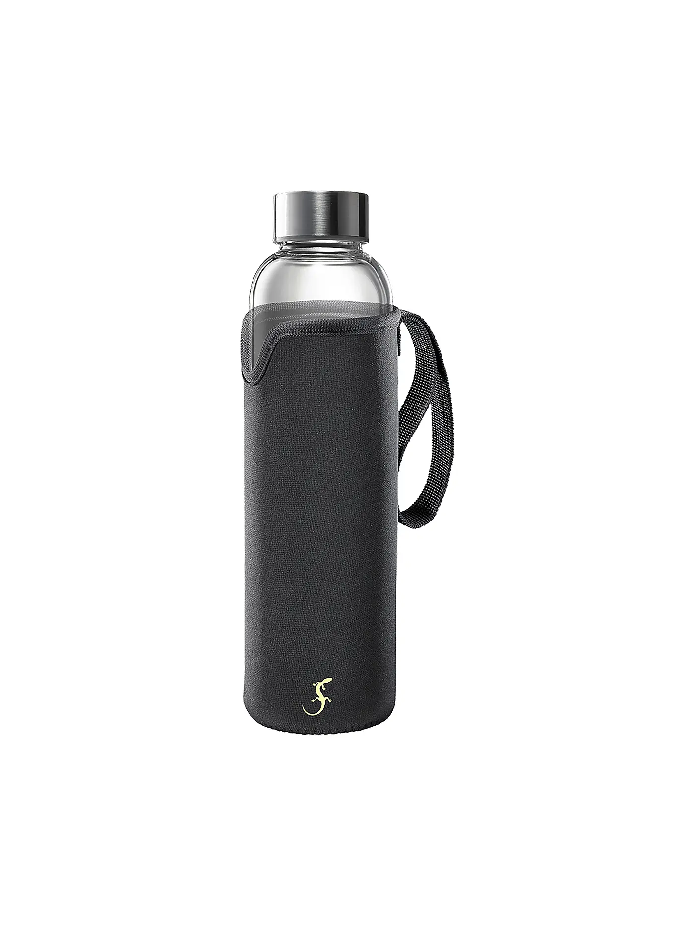 LURCH | Glasflasche mit Iso-Hülle 0,55l schwarz | 